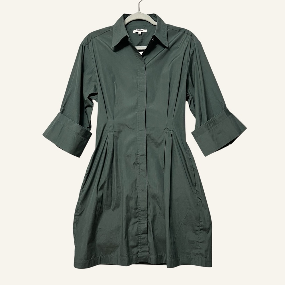 Madewell Olive Green Shirt Dress